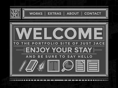 Personal Website Revamp bw grey minimal modern symbols typography web website