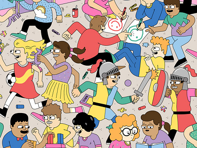 Bulletin Magazine Cover cartoon characters cover editorial illustration magazine