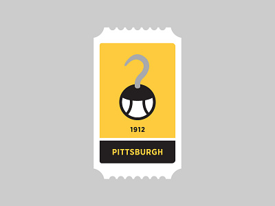 Pittsburgh Pirates ball baseball black hook logo mlb pirate pittsburgh sports ticket yellow