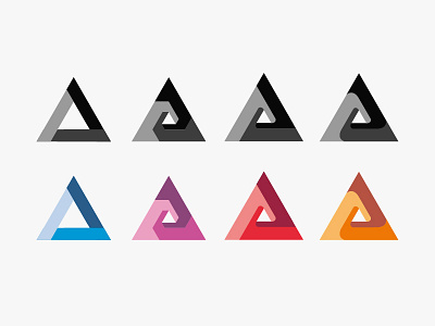 Triangular Logo Process color color scheme logo logo process process simple triangle vortex