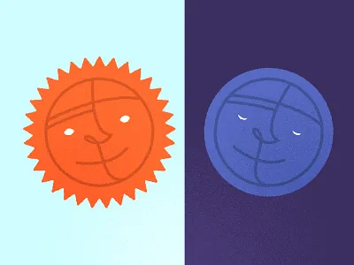 The Day illustration moon sun