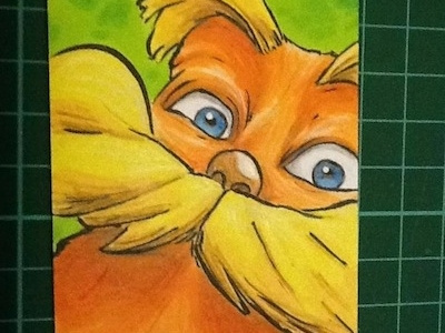 Lorax Sketch Card letraset lorax sketch card