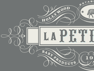 La Petite Bébé baby boutique brand french hollywood identity packaging sheep type typography