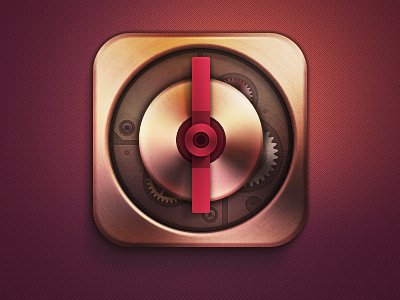 Iron Clock clock icon ios iphone ui