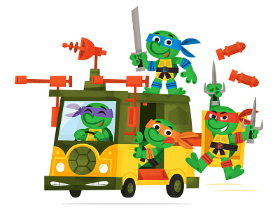 cowabunga! cowabunga eva galesloot skwirrol threadless tmnt