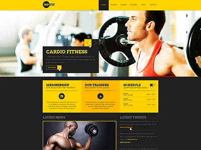 Fitness design theme wordpress