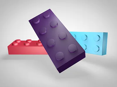 Flying Lego c4d cinema cinema4d flying lego shadow simple