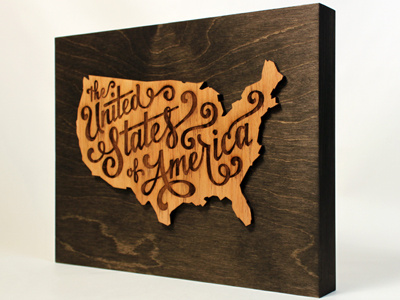 USA WOOD america lettering usa wood