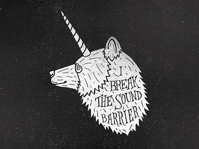 Bearicorn animal bear bearicorn bearicorn quinn and fox hand drawn hand illustrated handcrafted handlettering micron sound barrier unicorn