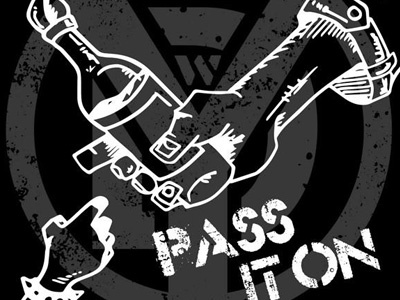 Record cover design for silk screen design illustration punk record