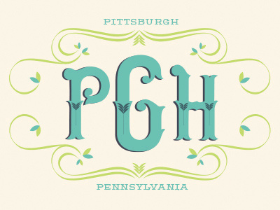 PGH Love flourishes pgh pittsburgh spring typography