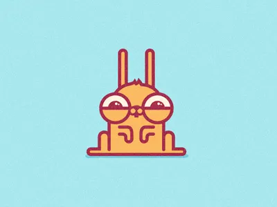 Rabbit animal body character design eye face forest head icon illustration inspiration krol krolone logo mark nature round shape vector