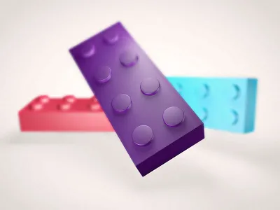 Flying Lego *highlighted* blur c4d cinema cinema4d flying lego photoshop ps shadow simple