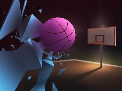 Drafted to play abstract ai basketball court illustration illustrator track vector vector art