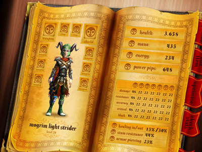 Wizard Profile UI book old book paper tag wizard