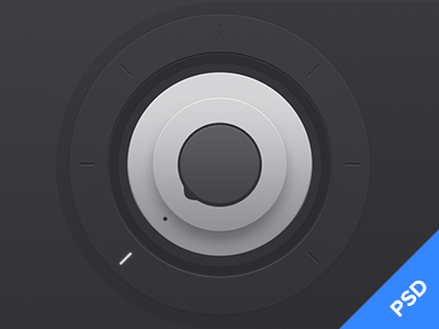 Dial PSD black dial element free ios ipad iphone psd ui white