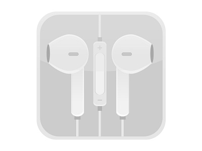 iPhone Earbuds apple design icon vector