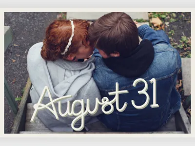 Save the Date Front lettering save the date script type typography