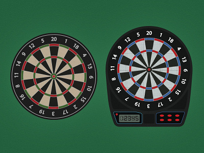 Dartboards color dartboard illustration infographic simple texture vector