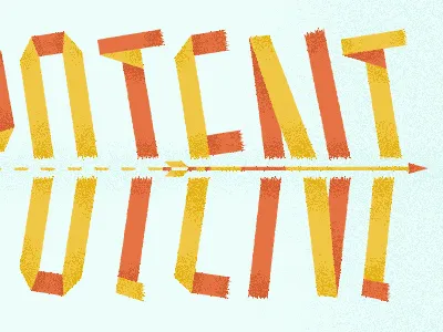 Dead Word archery arrow broken dead word dissolve hand lettering lettering red typography yellow