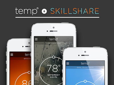 Temp + Skillshare app class design ios 6 iphone 5 photoshop skillshare teaching