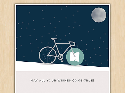 Wishing Poster bike icon illustration poster typo typography vector