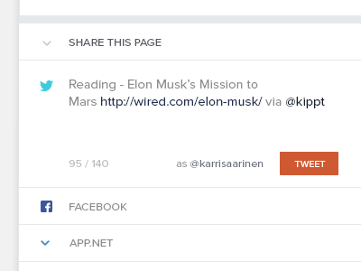 Share this page [wip] facebook flat kippt minimal share social social sharing twitter