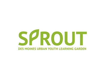Sprout Logo Concept #2 brand des moines garden graphic green identity iowa learning mark sprout typography urban youth