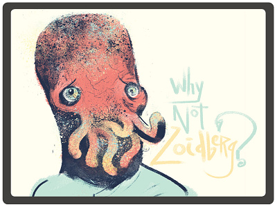 Why Not Zoidberg? black white cartoon concept digital doctor drawing futurama illustration nerd photoshop science space zoidberg