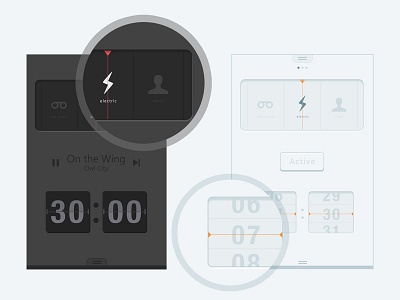 Radio App alarm app concept flat radio