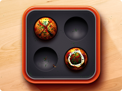 Tacoyaki Icon food game grill icon ios iphone tacotaco