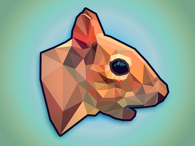 Squirrel illustrator polygon squirrel