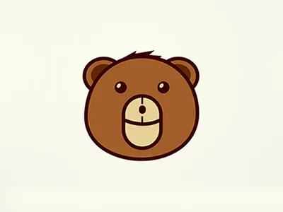 M.Hristosenko bear computer creation logo mouse site web