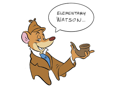 Basil of Baker street. art baker basil brush detective disney great mouse of pen pente pocket street the walt