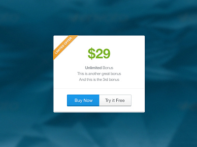 Landing Page Price Box landing page price box