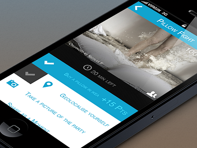 iPhone App Interface app blue challenge claire design flat interface ios iphone paoletti ui ux