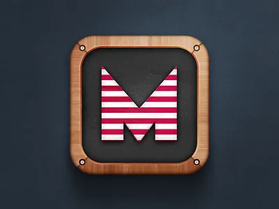 Game icon app application icon blackboard design icon ios iphone key mobile the funtasty wood