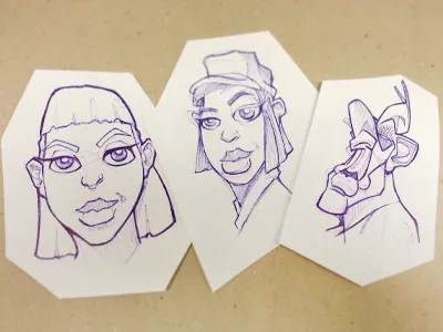 Sketch Paste Up illustration ink line art sketch