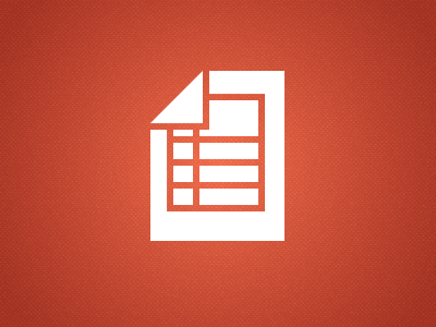 Flat Icon: Excel Sheet download excel file flat icon gui icon negative rebound red white xls
