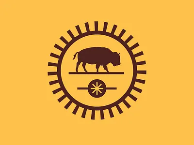 Buffalo animal badge buffalo logo mark