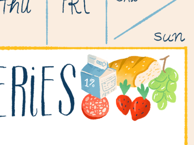 victuals food illustration lettering