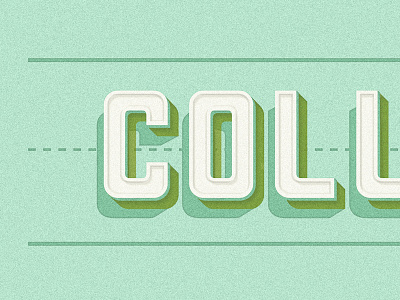 Collection layered type type typography