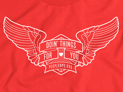 People Ops shirt badge heart hr mutual mobile people ops ribbons seal shirt ugh ribbons wings