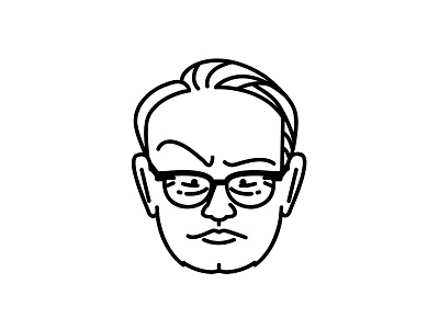 Lane Pryce afo avatar eyebrows face glasses hair illustration illustrator lane lane pryce line art mad men nose portrait scdp space research vector