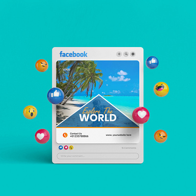 Travel Social Media Post Design explore instagram post marketing mountain nature sea beach social media post travel travel agency travel industry travel post design traveling world