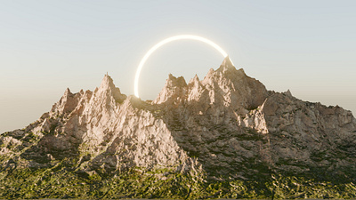 Blender Mountain Render 3d 3d mdeling 3d render blender cgi concept art illustration