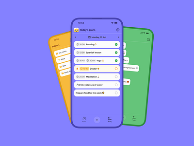 Mobile App - Planner, Notes, Habits app design ios mobile planner ui ui design uiux ux ux design uxui