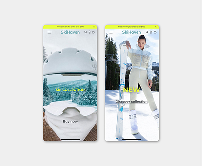 Ski clothes mobile app - UI Design app app design branding clothes app design ecommerce ecommerce app illustration interface logo mobile mobile design ski ski app ui ui design ux ux design winter winter app