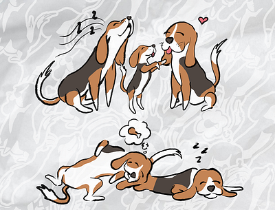 doggo series - beagle <3 graphic design