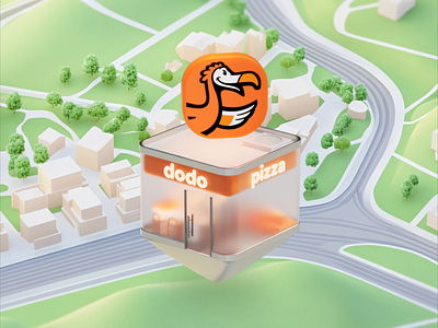 Pizza delivery animation 3d animation branding controls courier delivery graphic design house motion graphics pizza ui